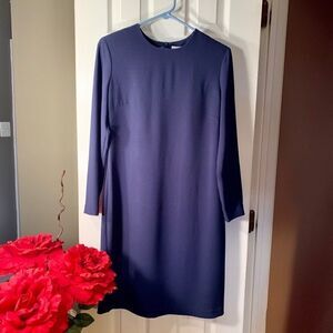 Chic Classic Navy Blue Crepe Dress Size 6P